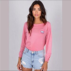 Women's vineyard vines Pink Long Sleeve T-Shirt XS